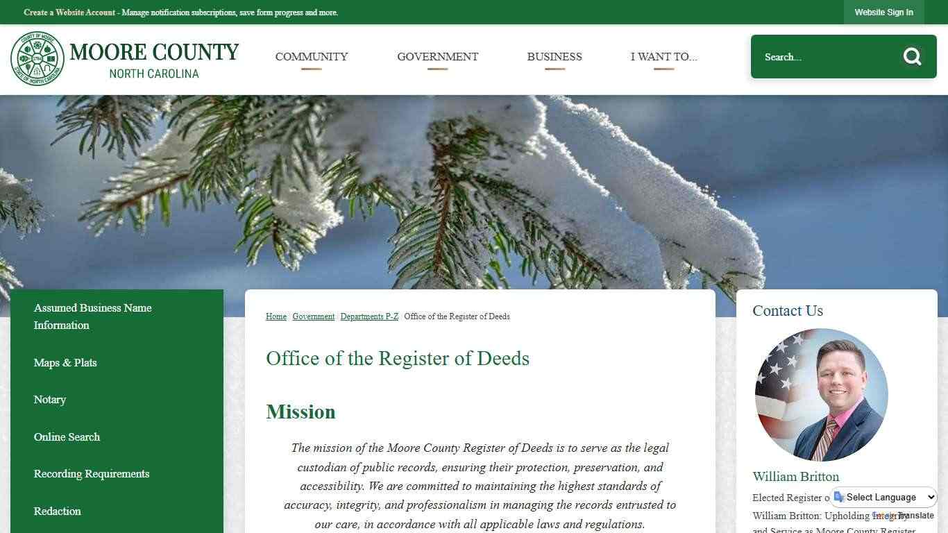 Office of the Register of Deeds | Moore County, NC